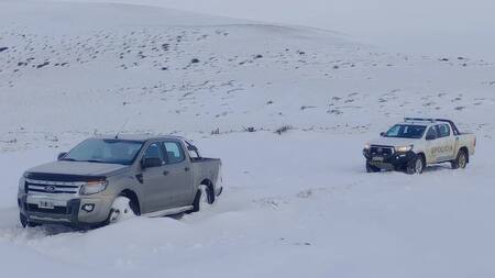 Encontraron muerto a un hombre en la nieve en Santa Cruz. Foto: gentileza Ahora Calafate
