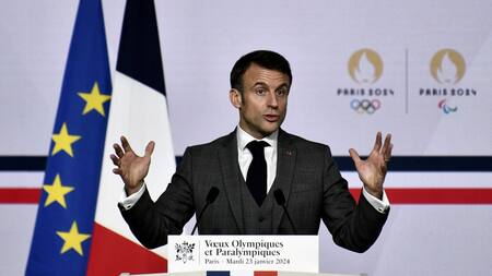 Emmanuel Macron; Juegos Olímpicos de París. Foto: Reuters.