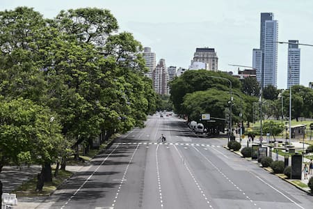 Calles vacías por el paro general. Foto: NA/Juan Foglia