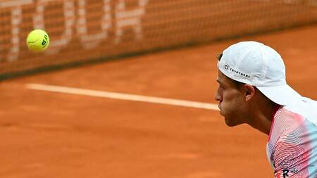 Diego Schwartzman en el Masters 1000 de Roma. Foto: AFP.