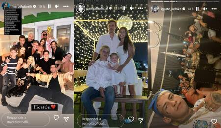 Los festejos de Año Nuevo de los famosos. Fotos: Instagram.
