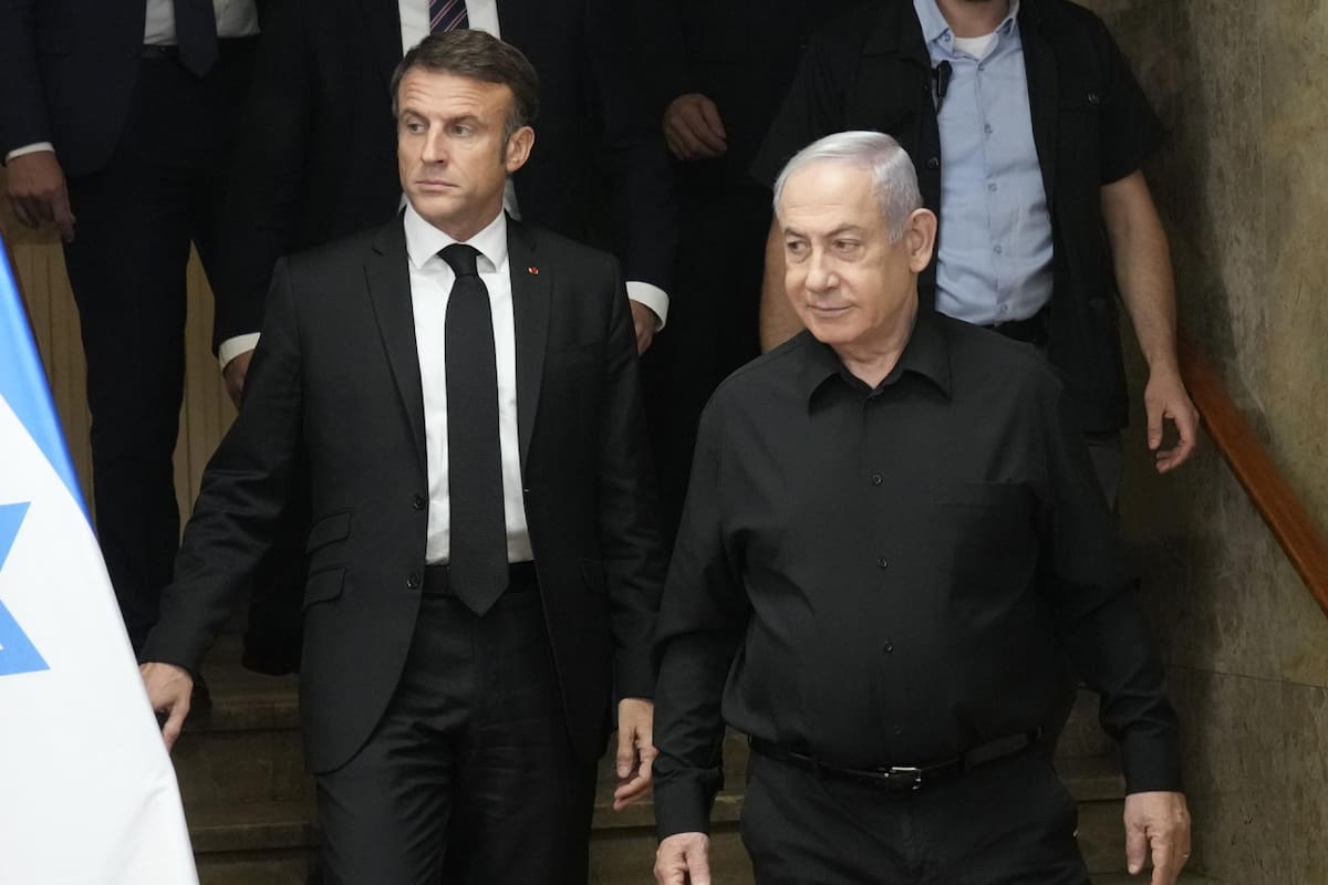 Macron y Netanyahu, conflicto en Gaza. Foto: EFE