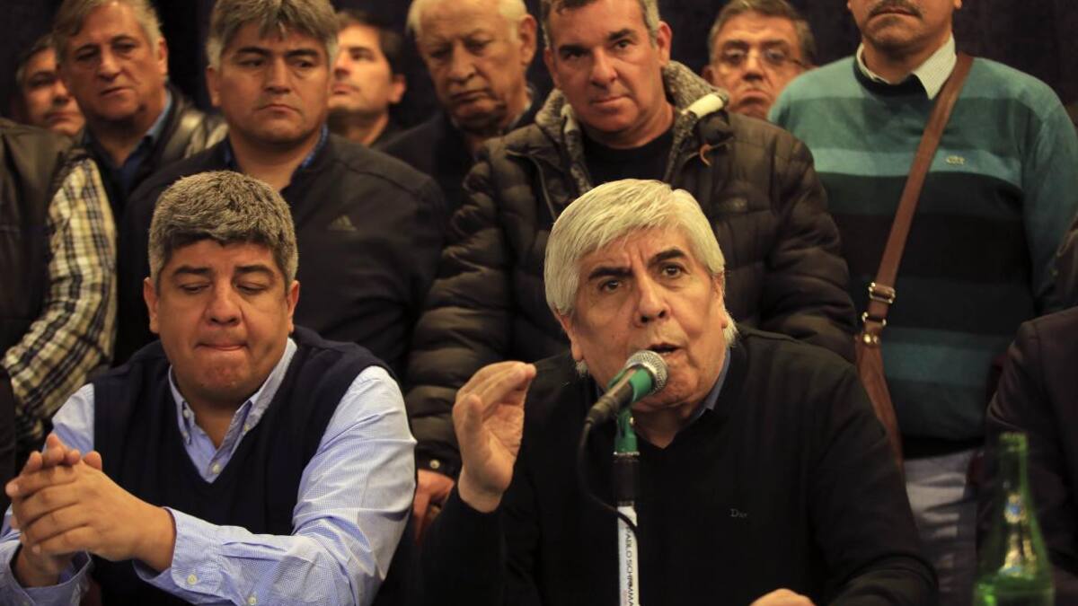 Conferencia de prensa de Hugo Moyano (NA)