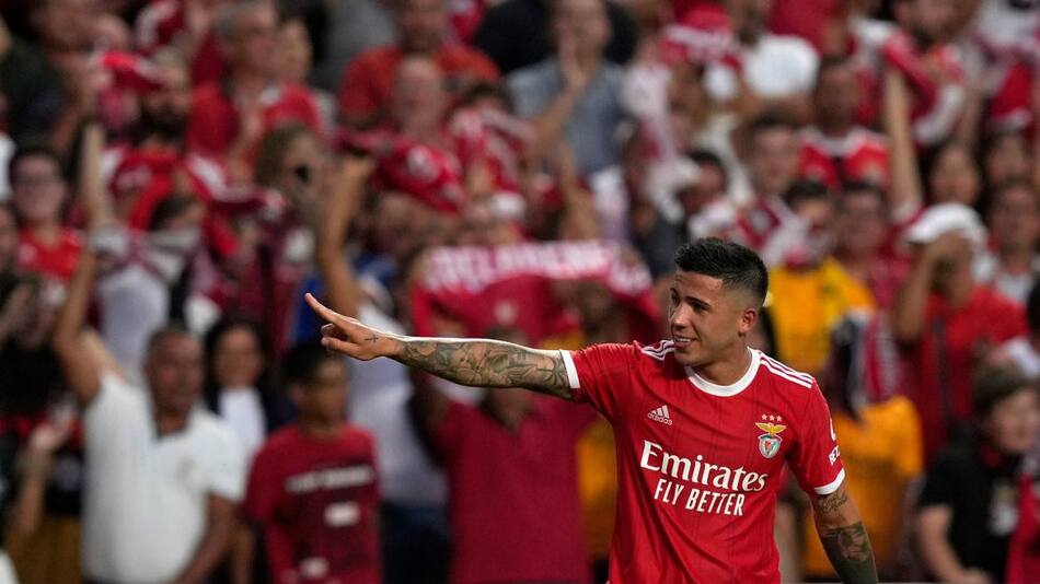 Enzo Fernández, Benfica. Foto: Twitter @EnzitoFZ.