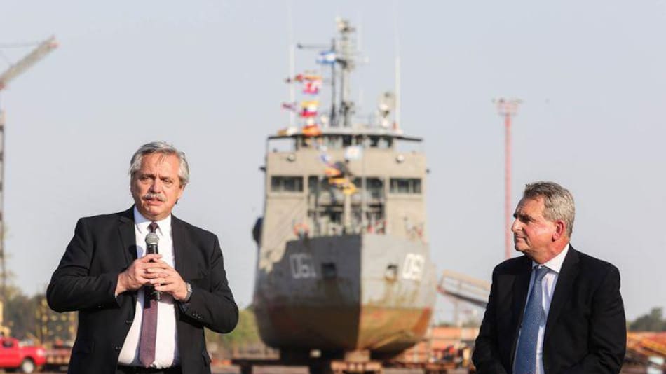 Alberto Fernández y Agustín Rossi, NA