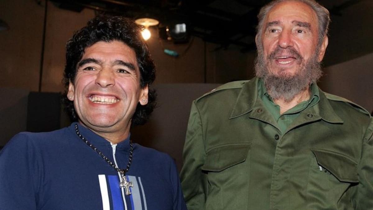 Maradona y Fidel Castro