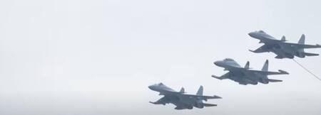 El Caza J10C de China. Foto: captura de video.