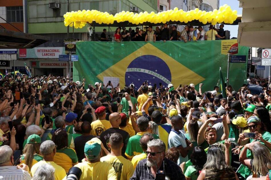 Bolsonaro. Acto de campaña en Brasil_ Foto Reuters