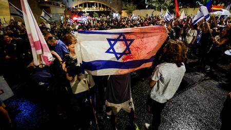 Protestas en Israel. Foto: Reuters.
