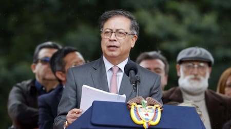 Gustavo Petro en la conmemoración del aniversario de la Batalla de Boyacá. Foto: EFE.