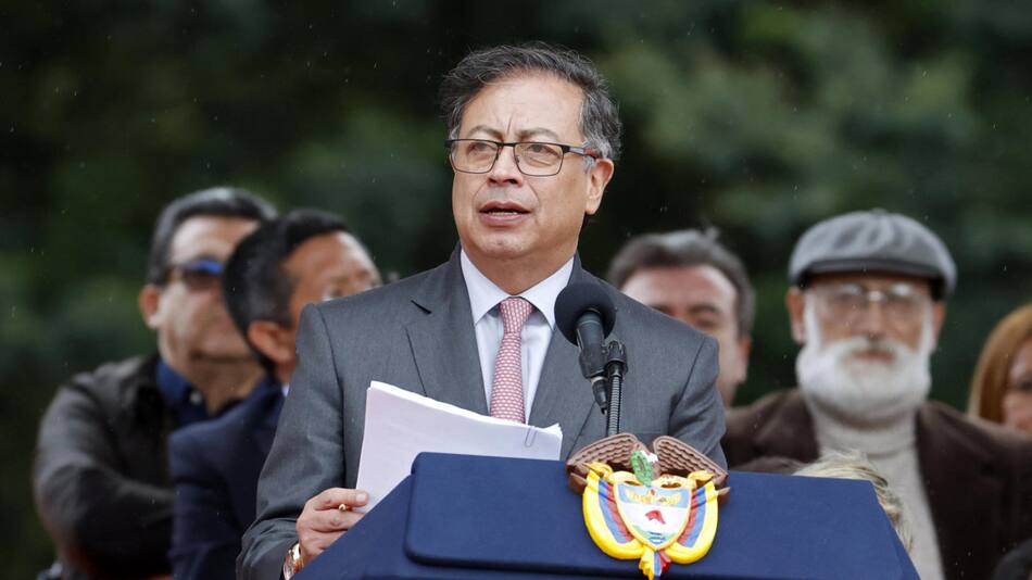 Gustavo Petro en la conmemoración del aniversario de la Batalla de Boyacá. Foto: EFE.
