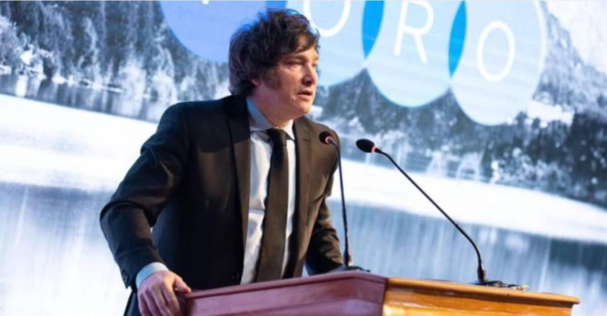 Javier Milei en el foro Llao Llao. Foto NA.