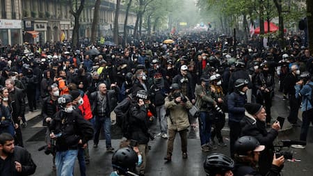 Manifestación en Francia. Foto: Reuters.