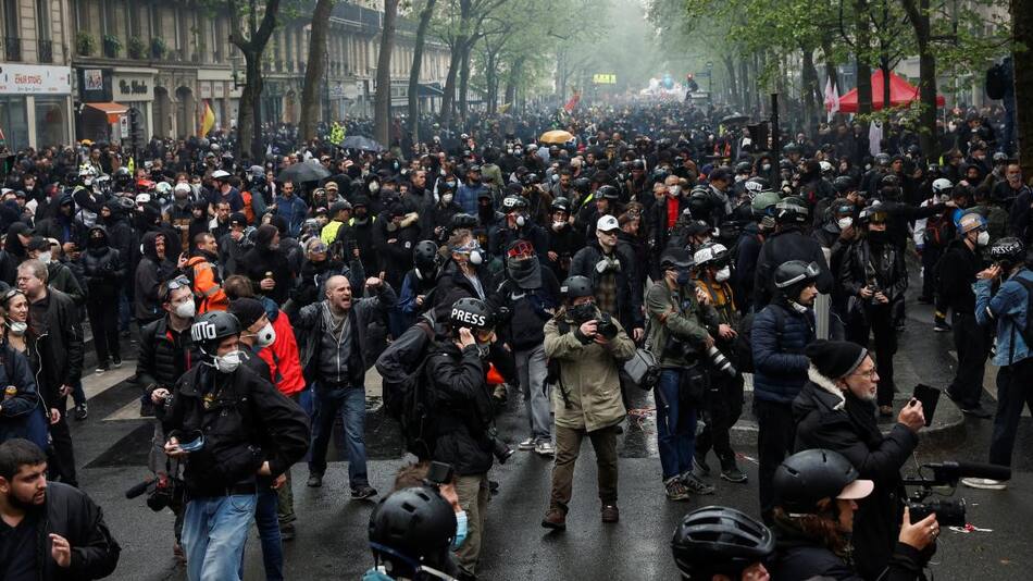 Manifestación en Francia. Foto: Reuters.