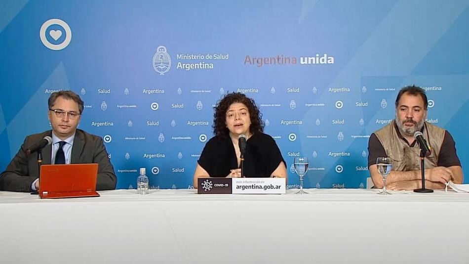 Reporte del Ministerio de Salud de La Nación por coronavirus en Argentina