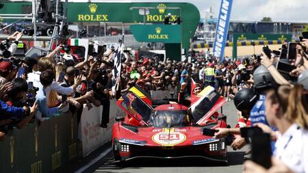 La Ferrari 499P que ganó el 24 horas de Le Mans. Foto: EFE.
