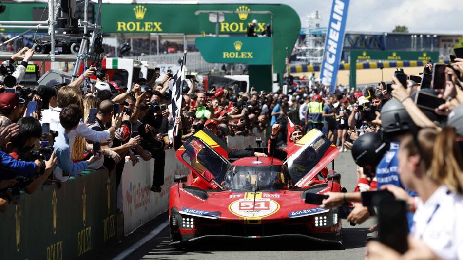 La Ferrari 499P que ganó el 24 horas de Le Mans. Foto: EFE.