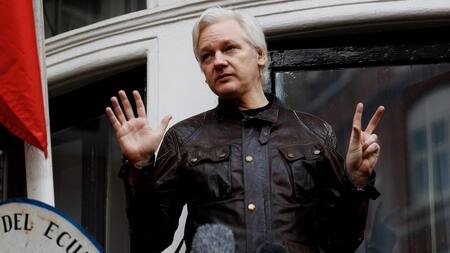 Julian Assange - Embajada de Ecuador en Londres Foto Reuters