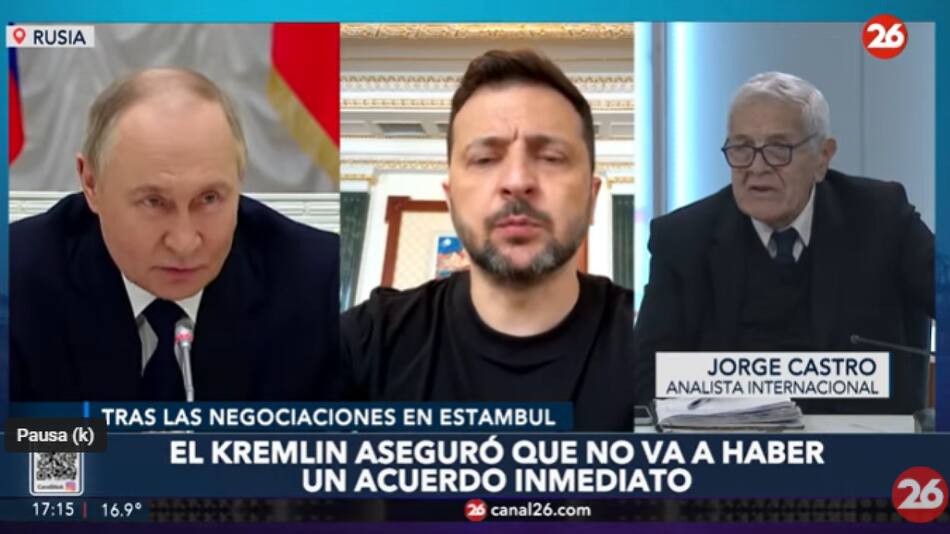 Jorge Castro sobre las condiciones de Rusia para poner fin a la guerra. Foto: Captura de video.