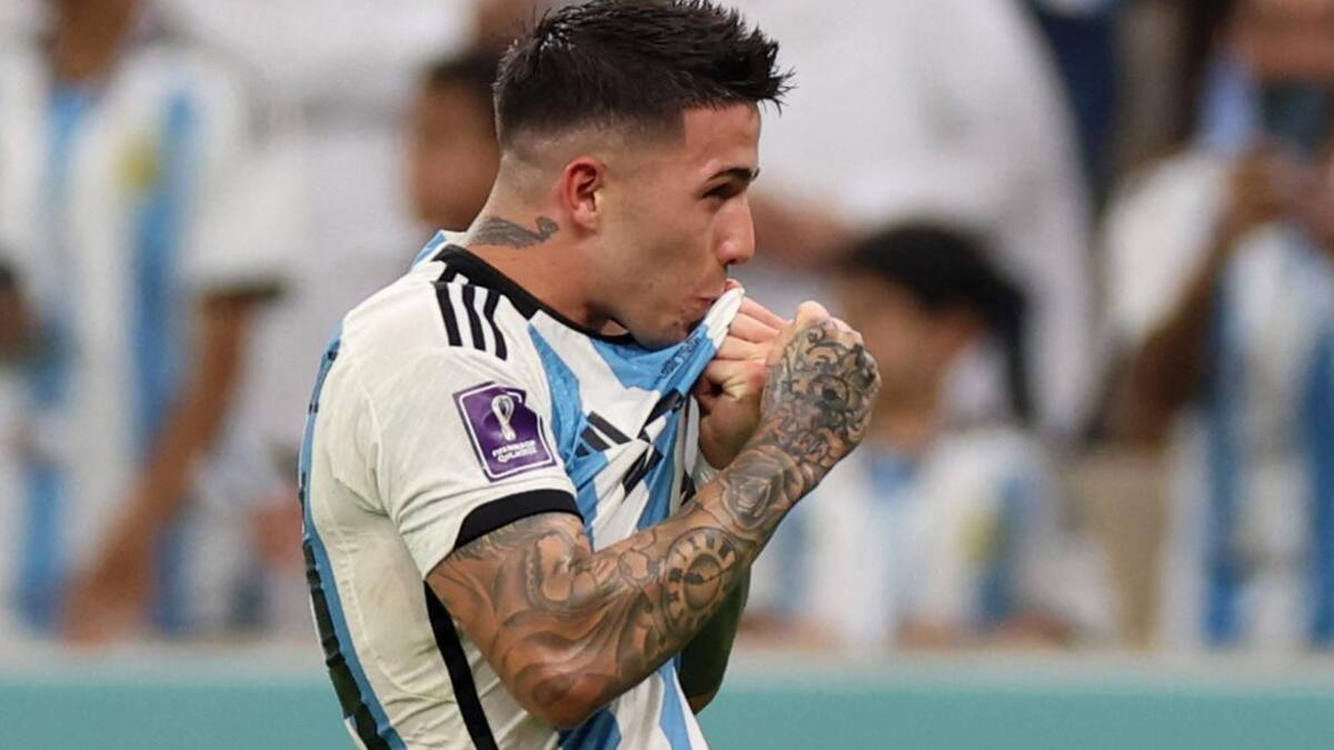 Enzo Fernández, la figura de Argentina-México. Foto: Reuters.