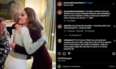 El posteo de resiliencia de Kate Middleton. Foto: Instagram.