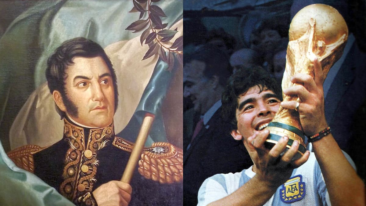 San Martín y Maradona