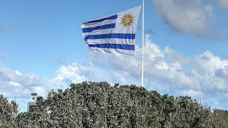 Uruguay, niño con bandera urugaya