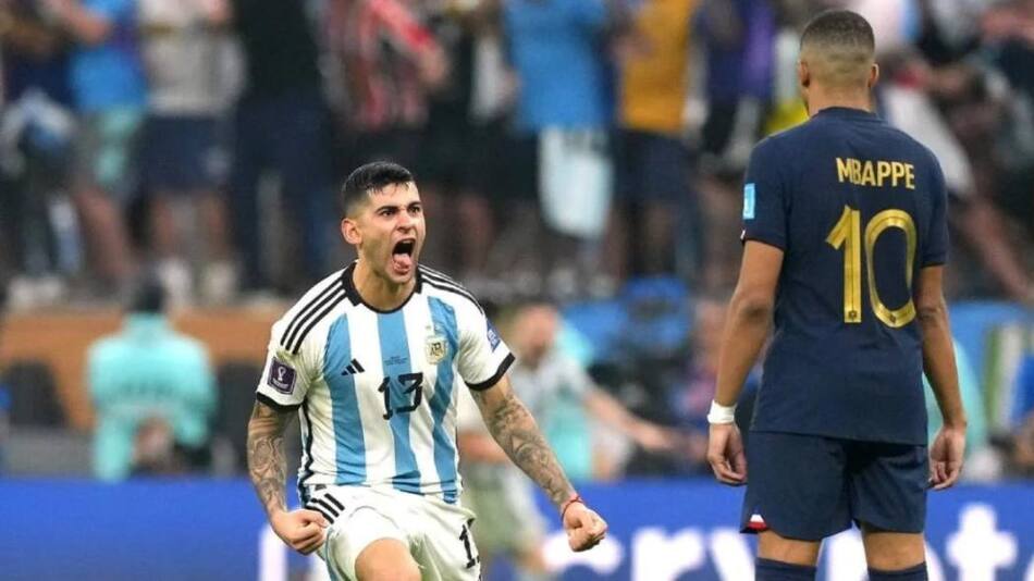 Cuti Romero y Kylian Mbappé, Qatar 2022. Foto: REUTERS