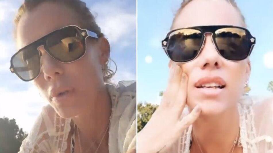 Nicole Neumann, enojada porque el auto de adelante tiró una lata por la ventana, Instagram