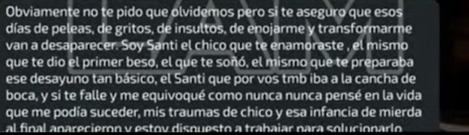 Los chats de Emily y Santiago de "Love is Blind Argentina". Foto LAM