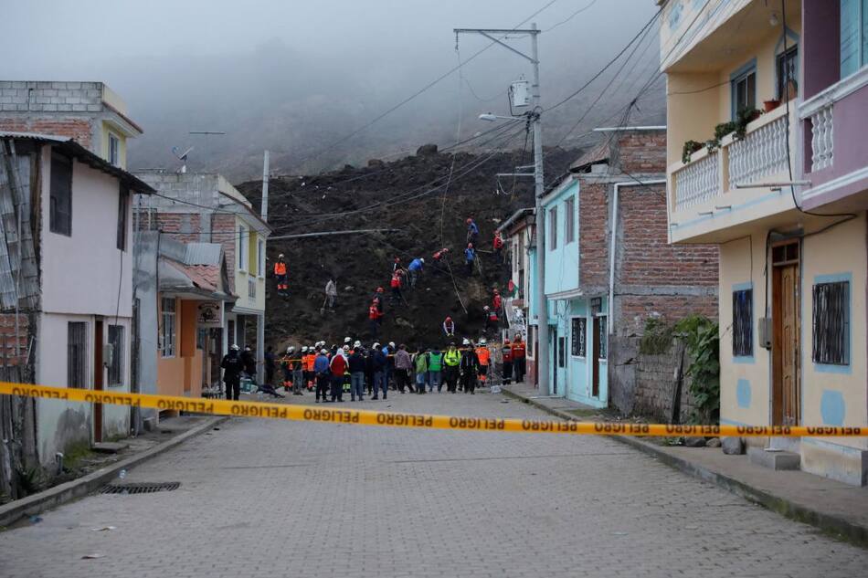 La zona está clausurada por el trágico alud. Foto: Reuters.