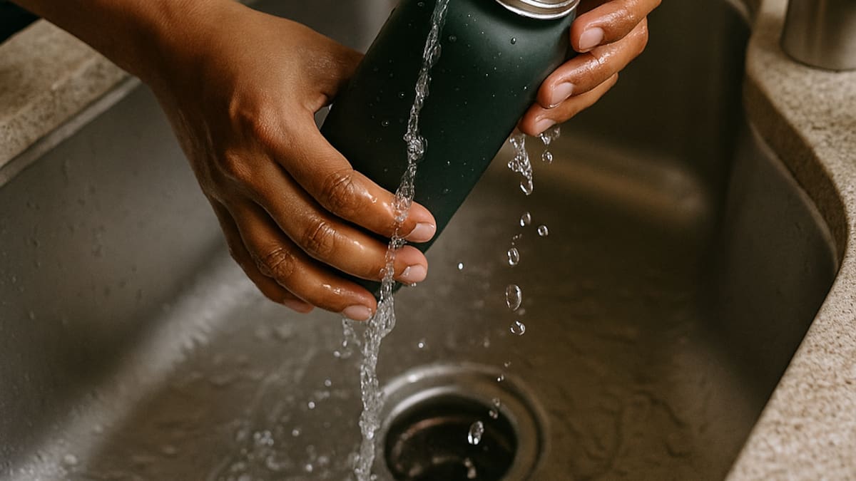 Cómo limpiar correctamente una botella reutilizable