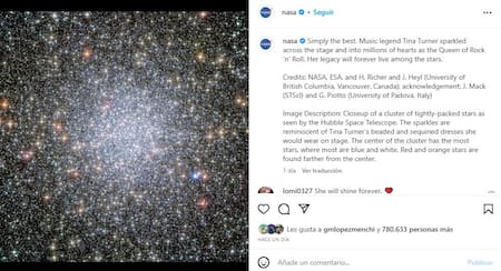 homenaje a Tina Turner, la NASA