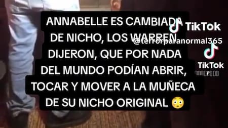 Anabelle, uno de los elementos más importantes del Museo de Ocultismo de los Warren. Foto: Captura de pantalla.