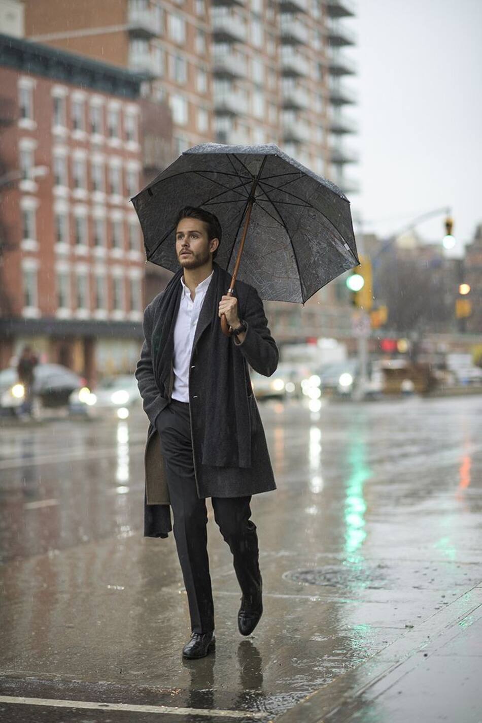 Look lluvia, moda. Fuente: Pinterest