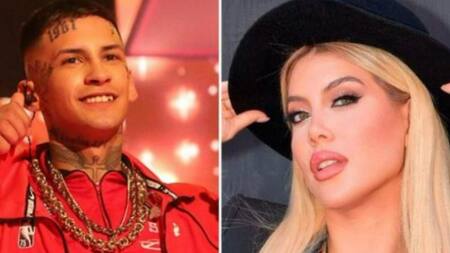 Wanda Nara y L-Gante. Foto NA.