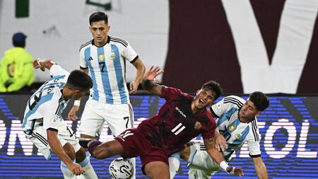 Selección Argentina Sub 23 vs. Venezuela. Foto: NA.