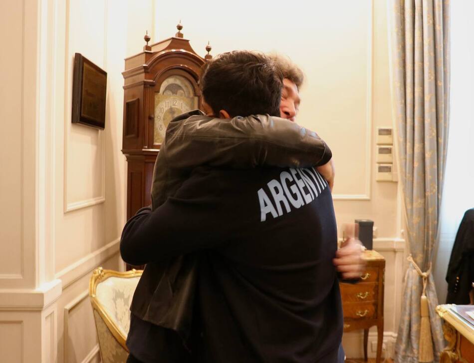 José "Maligno" Torres junto a Javier Milei en Casa Rosada. Foto: Presidencia de la Nación.