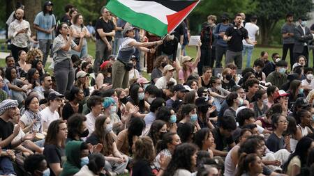 Protestas propalestinas en las universidades de EEUU. Foto: Reuters