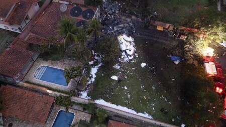 Trágico accidente aéreo en Brasil. Foto: EFE