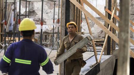 Construcción, obra en construcción, materiales para la construcción, Foto NA