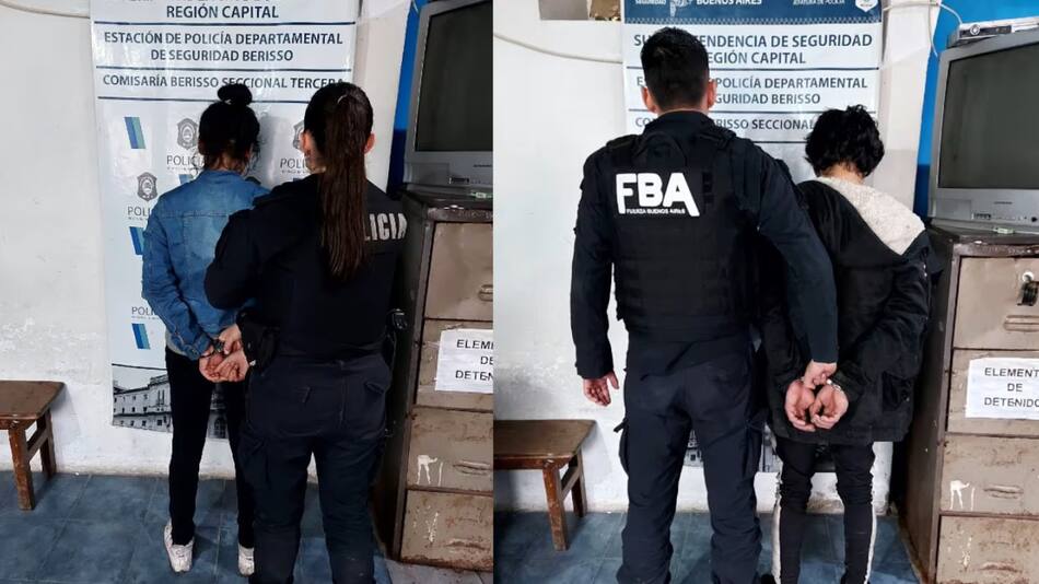 Los acusados de matar a su bebé de 4 meses. Foto: Policía de la Provincia de Buenos Aires.
