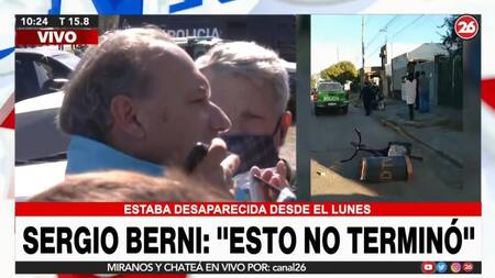 Sergio Berni, hallazgo de Maia, Canal 26