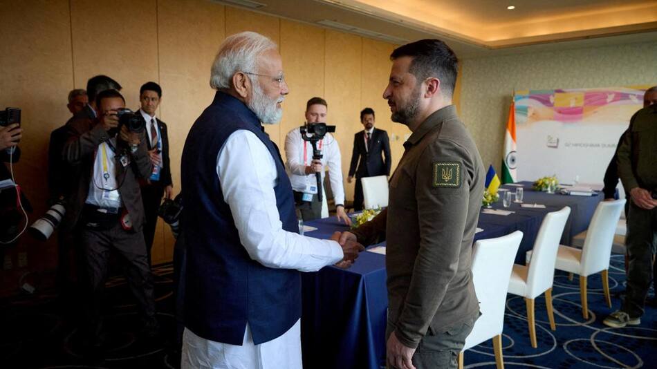 Narendra Modi y Volodimir Zelenski. Foto: Reuters.