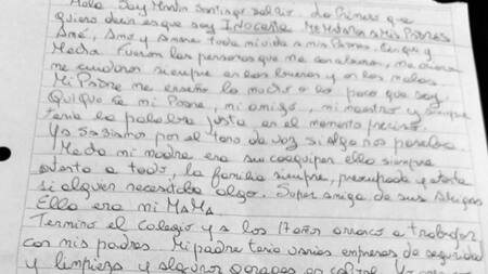 La carta de Martín del Río. Foto: NA.
