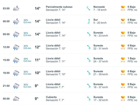 Pronóstico en Buenos Aires. Foto NA.