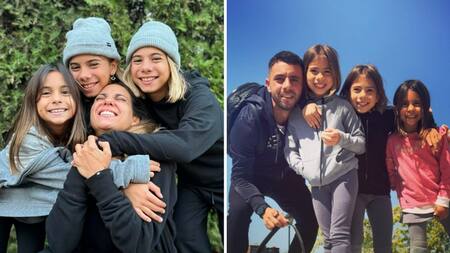 Cinthia Fernández y Matías Defederico junto a sus hijas. Foto: Instagrams.