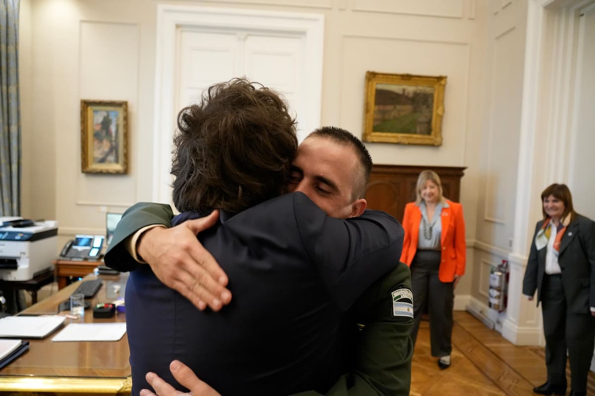 Javier Milei recibió a Nahuel Gallo en Casa Rosada