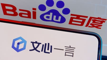 ERNIE Bot, la nueva app de inteligencia artificial china lanzada por Baidu. Foto: Reuters.