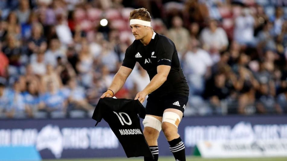 Homenaje de los All Blacks a Maradona, Reuters.